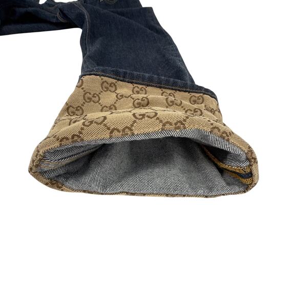 GUCCI Denim Pants with GG Supreme Canvas Cuff 24 - Picture 14 of 16